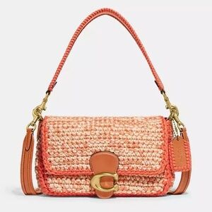 Coach Crochet Tabby Shoulder Bag in Faded Orange Multi